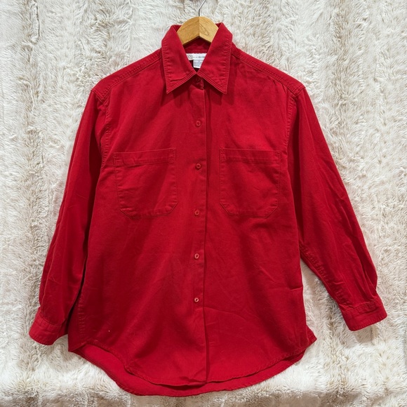 New York & Company Tops - New York Jeans Cotton Corduroy Button Down Shirt Small